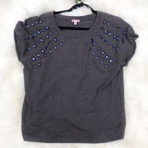 Juicy Couture short sleeve grey sweater